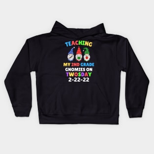 Teaching My 2nd Grade Gnomies on Twosday Kids Hoodie